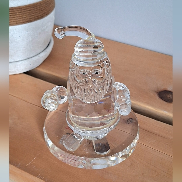 Decorative Christmas candle holder in cut crystal - Picture 4 of 11